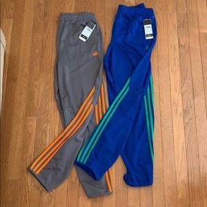 2 pairs of boys adidas climalite athletic pants.